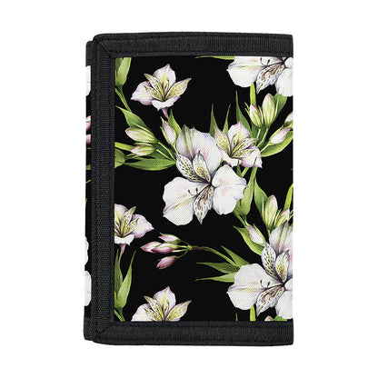 Watercolor Alstroemeria Pattern Print Trifold Wallet