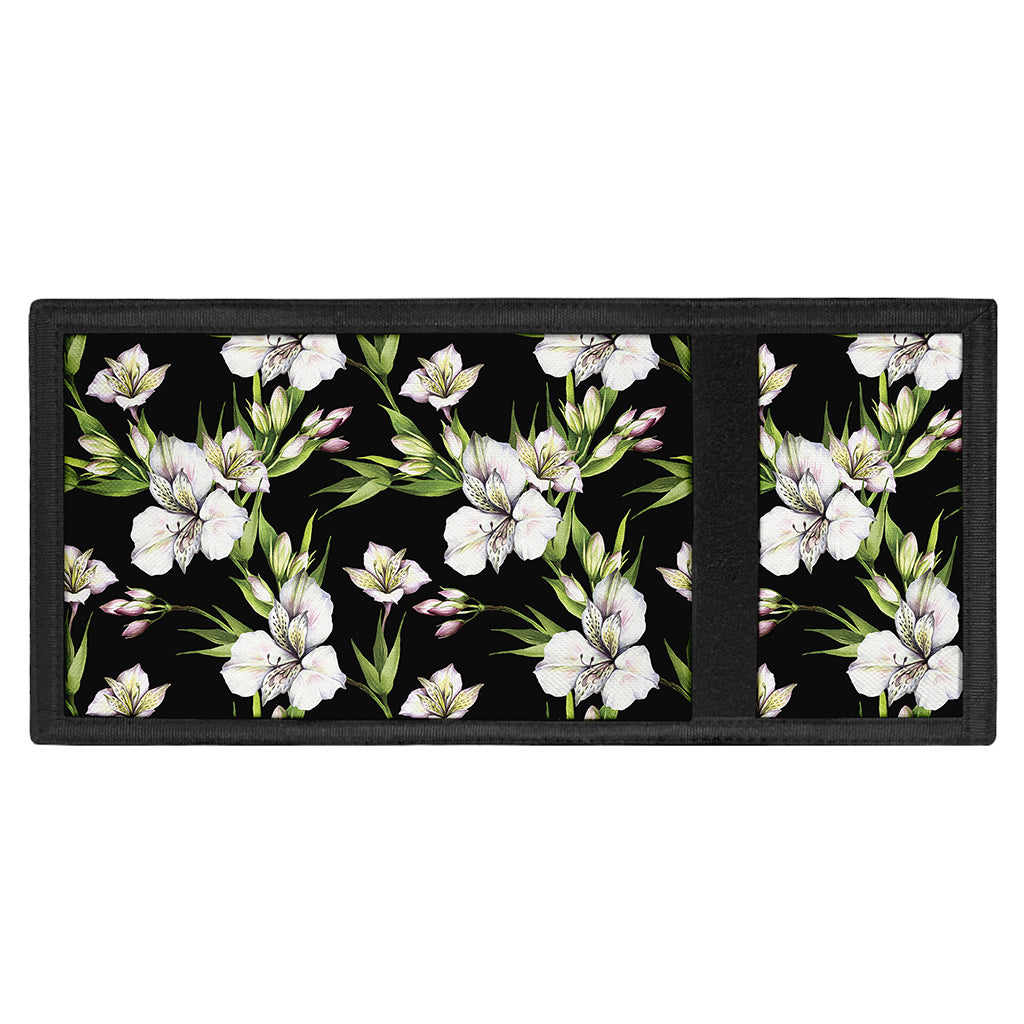 Watercolor Alstroemeria Pattern Print Trifold Wallet