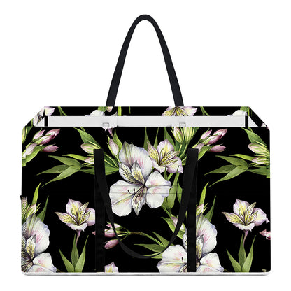 Watercolor Alstroemeria Pattern Print Utility Tote Bag