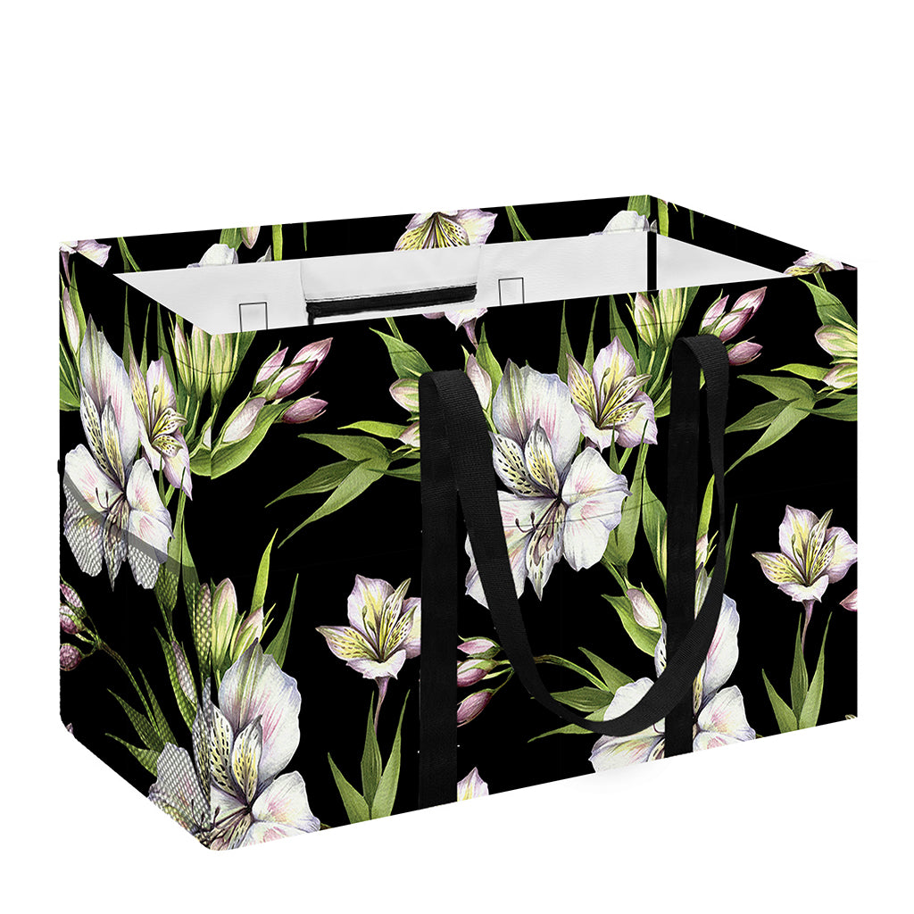 Watercolor Alstroemeria Pattern Print Utility Tote Bag