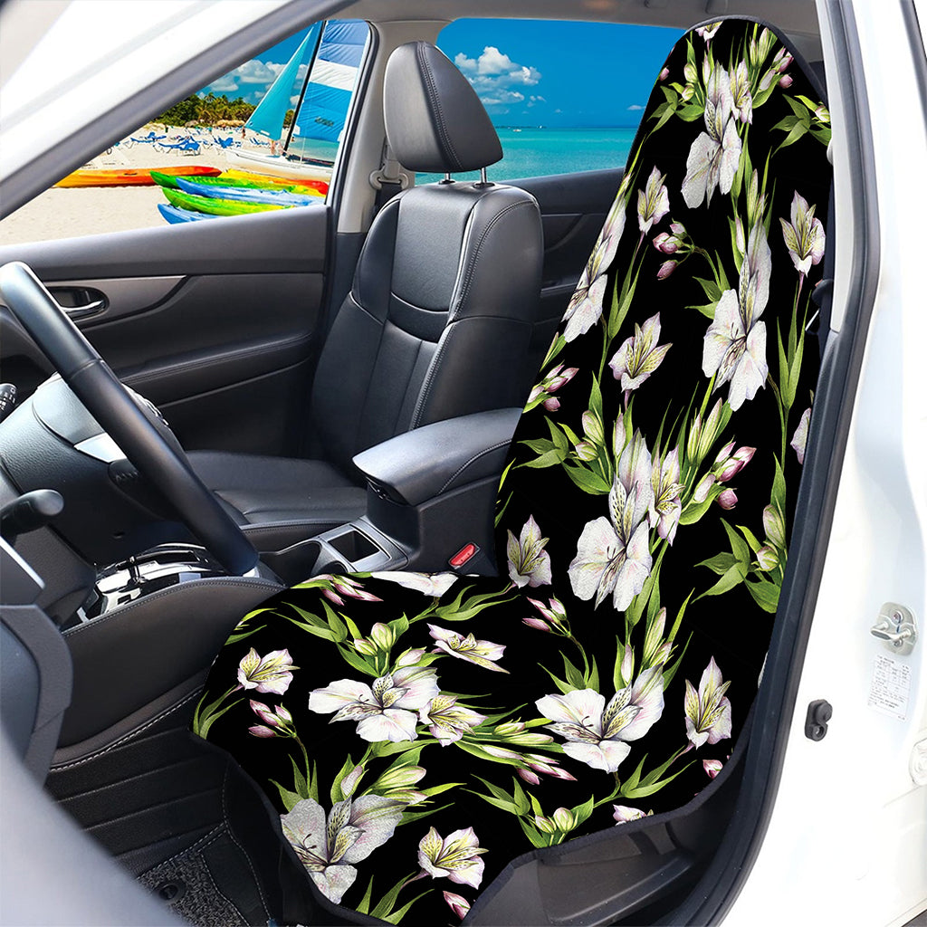 Watercolor Alstroemeria Pattern Print Waterproof Car Seat Cover