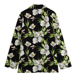 Watercolor Alstroemeria Pattern Print Women's Blazer