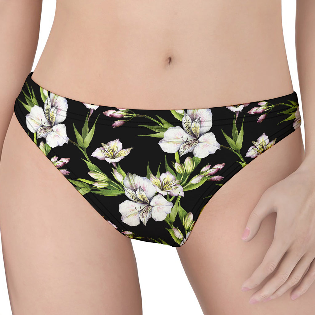 Watercolor Alstroemeria Pattern Print Women's Thong