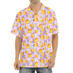 Watercolor Apricot Fruit Pattern Print Aloha Shirt