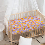 Watercolor Apricot Fruit Pattern Print Baby Crib Sheet