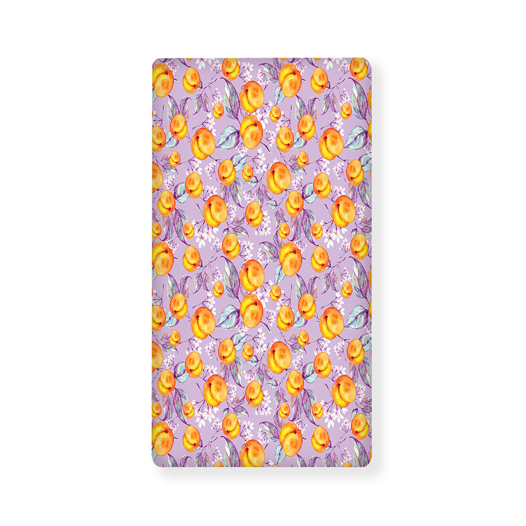 Watercolor Apricot Fruit Pattern Print Baby Crib Sheet