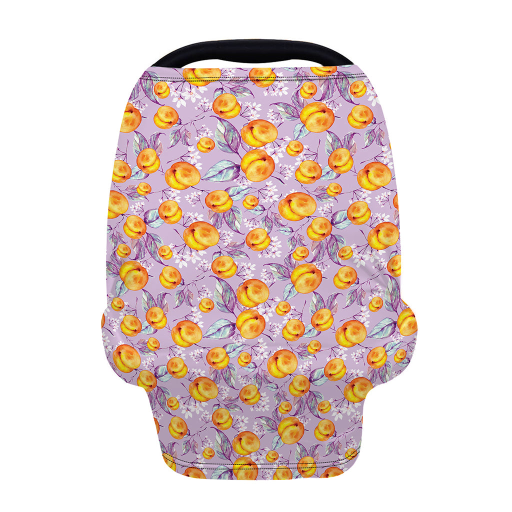 Watercolor Apricot Fruit Pattern Print Baby Seat Cover