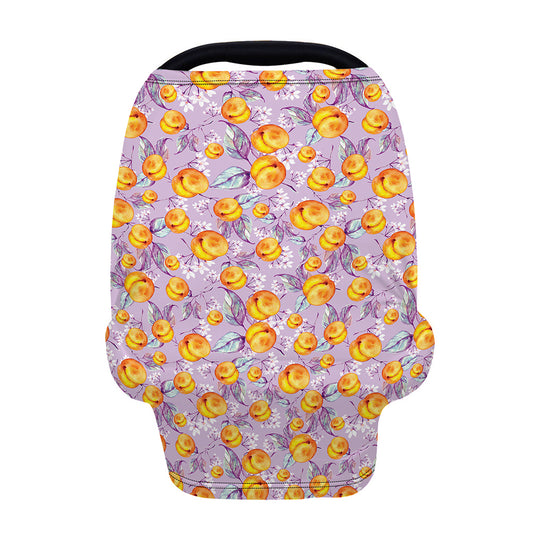 Watercolor Apricot Fruit Pattern Print Baby Seat Cover