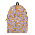 Watercolor Apricot Fruit Pattern Print Backpack