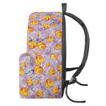 Watercolor Apricot Fruit Pattern Print Backpack