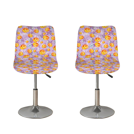 Watercolor Apricot Fruit Pattern Print Bar Stool Covers