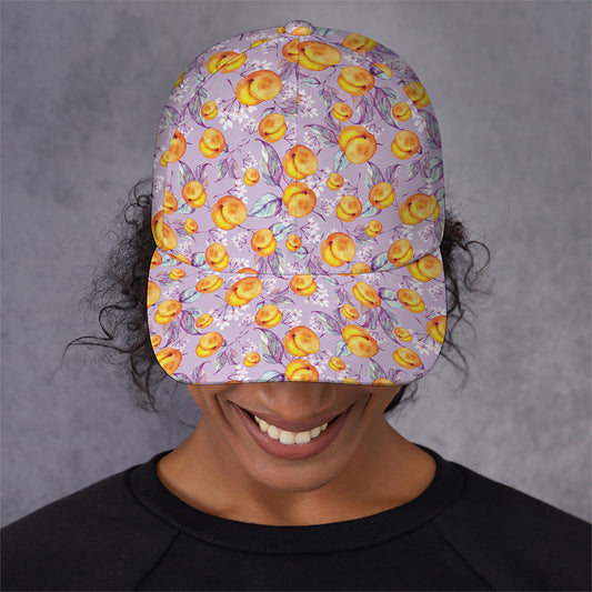 Watercolor Apricot Fruit Pattern Print Baseball Cap