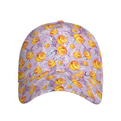Watercolor Apricot Fruit Pattern Print Baseball Cap
