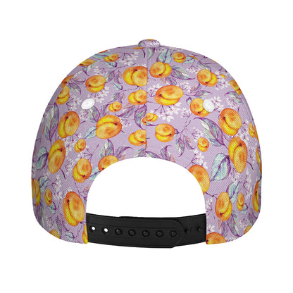 Watercolor Apricot Fruit Pattern Print Baseball Cap