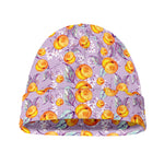 Watercolor Apricot Fruit Pattern Print Beanie