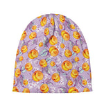 Watercolor Apricot Fruit Pattern Print Beanie