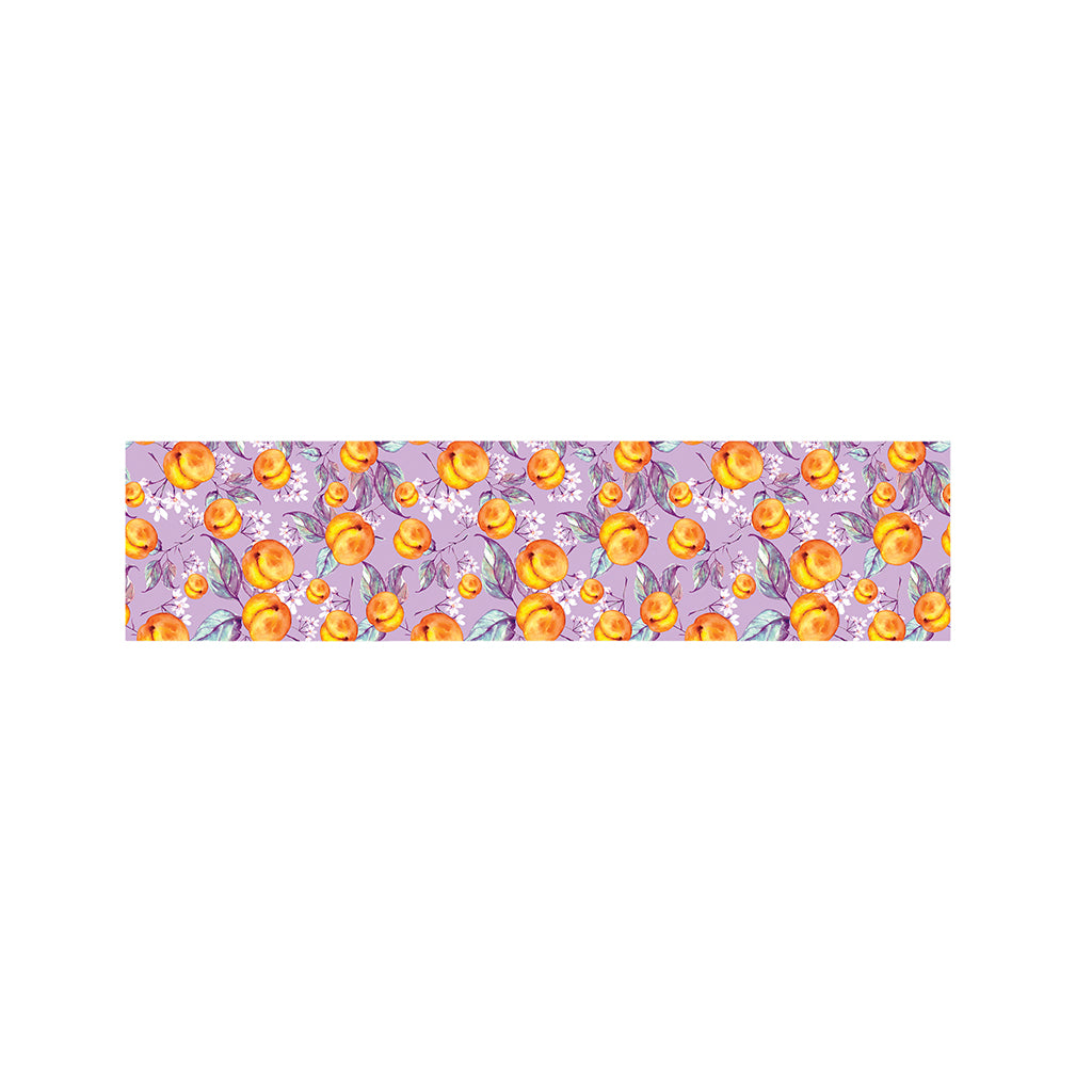 Watercolor Apricot Fruit Pattern Print Bed Runner