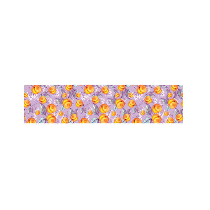 Watercolor Apricot Fruit Pattern Print Bed Runner