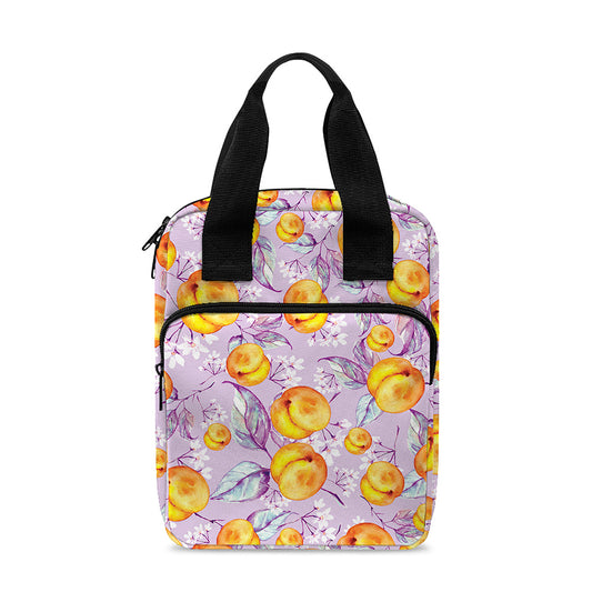 Watercolor Apricot Fruit Pattern Print Bible Tote Bag