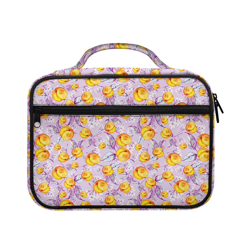 Watercolor Apricot Fruit Pattern Print Briefcase Bible Bag