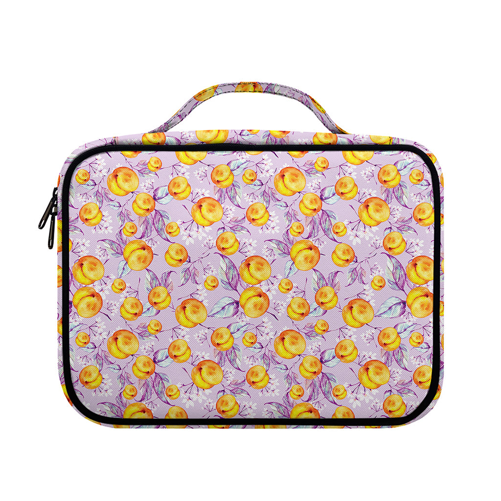 Watercolor Apricot Fruit Pattern Print Briefcase Bible Bag