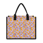 Watercolor Apricot Fruit Pattern Print Canvas Tote Bag