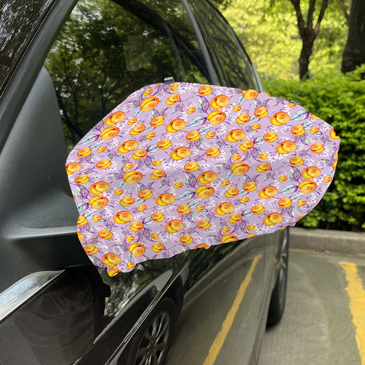 Watercolor Apricot Fruit Pattern Print Car Side Mirror Covers