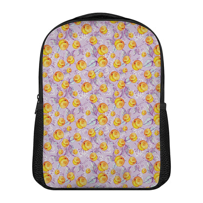 Watercolor Apricot Fruit Pattern Print Casual Backpack