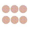 Watercolor Apricot Fruit Pattern Print Coaster Set
