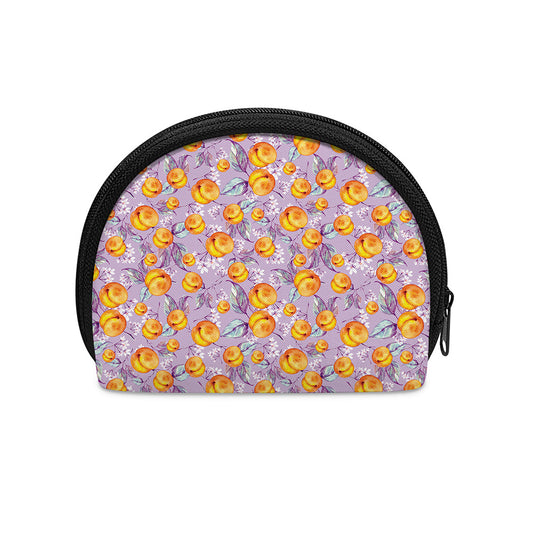Watercolor Apricot Fruit Pattern Print Coin Purse