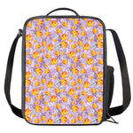 Watercolor Apricot Fruit Pattern Print Crossbody Lunch Bag