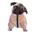 Watercolor Apricot Fruit Pattern Print Dog Zip Up Jacket