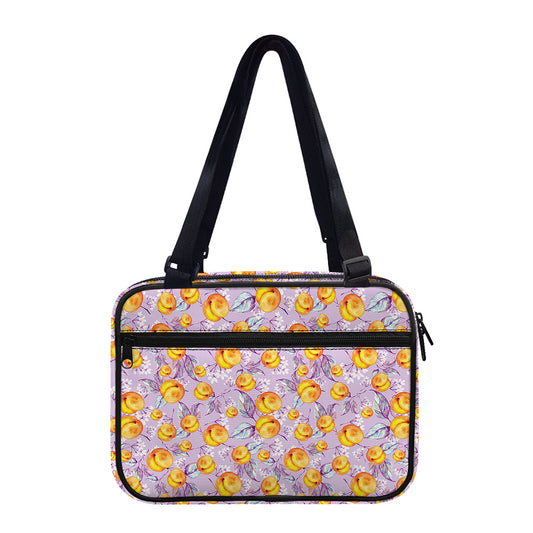 Watercolor Apricot Fruit Pattern Print Double Strap Bible Bag
