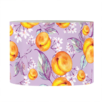 Watercolor Apricot Fruit Pattern Print Drum Lamp Shade