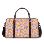 Watercolor Apricot Fruit Pattern Print Duffle Bag