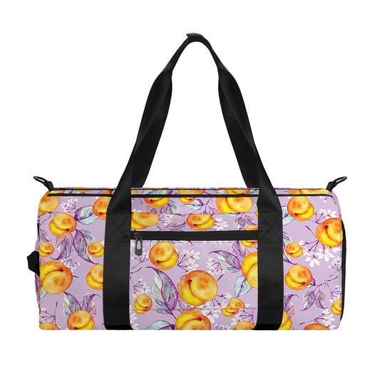 Watercolor Apricot Fruit Pattern Print Gym Bag