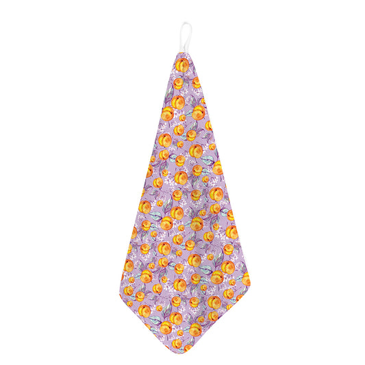 Watercolor Apricot Fruit Pattern Print Hand Towel