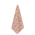 Watercolor Apricot Fruit Pattern Print Hand Towel