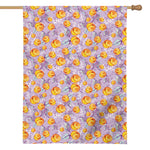Watercolor Apricot Fruit Pattern Print House Flag
