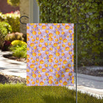 Watercolor Apricot Fruit Pattern Print House Flag