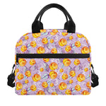 Watercolor Apricot Fruit Pattern Print Insulated Lunch Bag