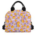 Watercolor Apricot Fruit Pattern Print Insulated Lunch Bag