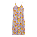 Watercolor Apricot Fruit Pattern Print Jersey Midi Cami Dress