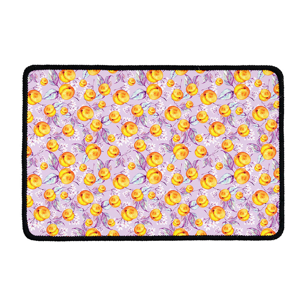 Watercolor Apricot Fruit Pattern Print Kitchen Mat