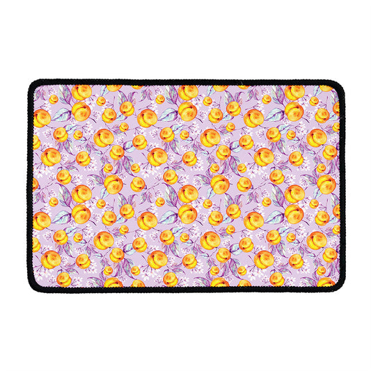 Watercolor Apricot Fruit Pattern Print Kitchen Mat