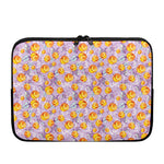 Watercolor Apricot Fruit Pattern Print Laptop Sleeve