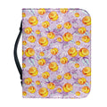Watercolor Apricot Fruit Pattern Print Leather Bible Cover