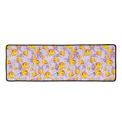 Watercolor Apricot Fruit Pattern Print Long Kitchen Mat