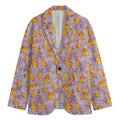 Watercolor Apricot Fruit Pattern Print Men's Blazer