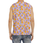 Watercolor Apricot Fruit Pattern Print Men's Fitness Tank Top
